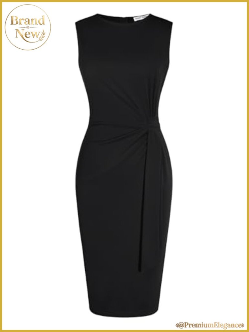 Sleeveless Bodycon Midi Sheath Business Work Dress
